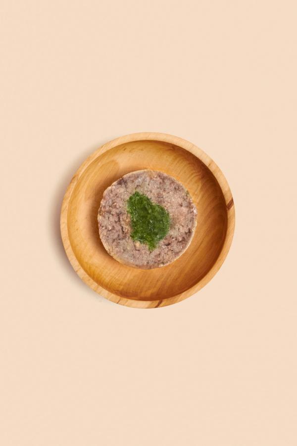 Terrine mit Gemüsekern aus Spinat